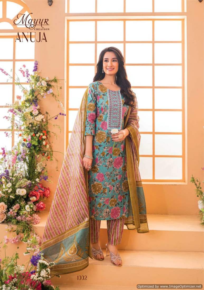 Anuja Vol 1 By Mayur Lawn Printed Cotton Dress Material Wholesale Shop In Surat